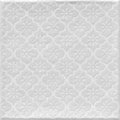 Bugis Blanco 20x20 - strukturovaný / reliéfní obklad lesk, bílá barva